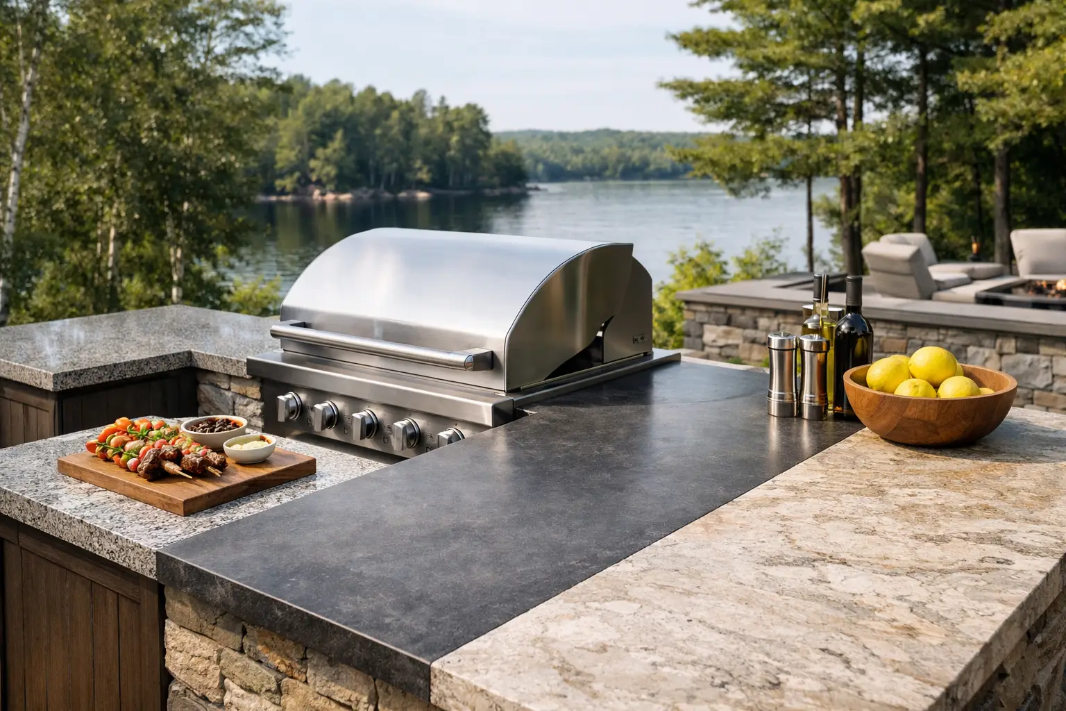 Best outdoor BBQ countertop materials for an Ontario outdoor kitchen