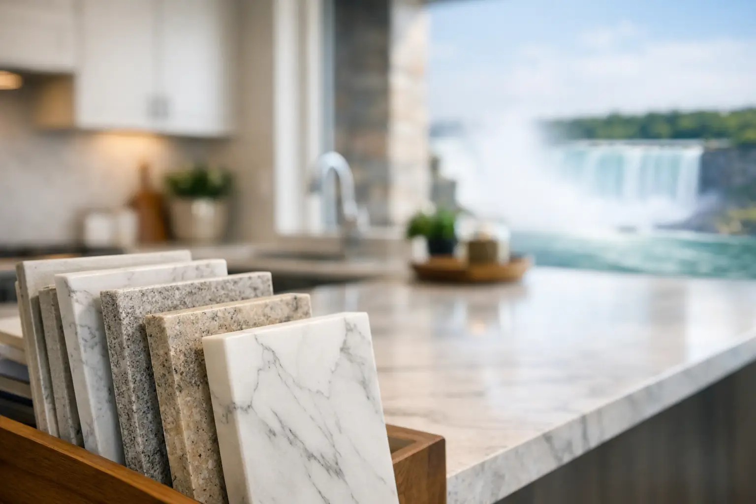 Custom countertops in Niagara Region for a residential kitchen